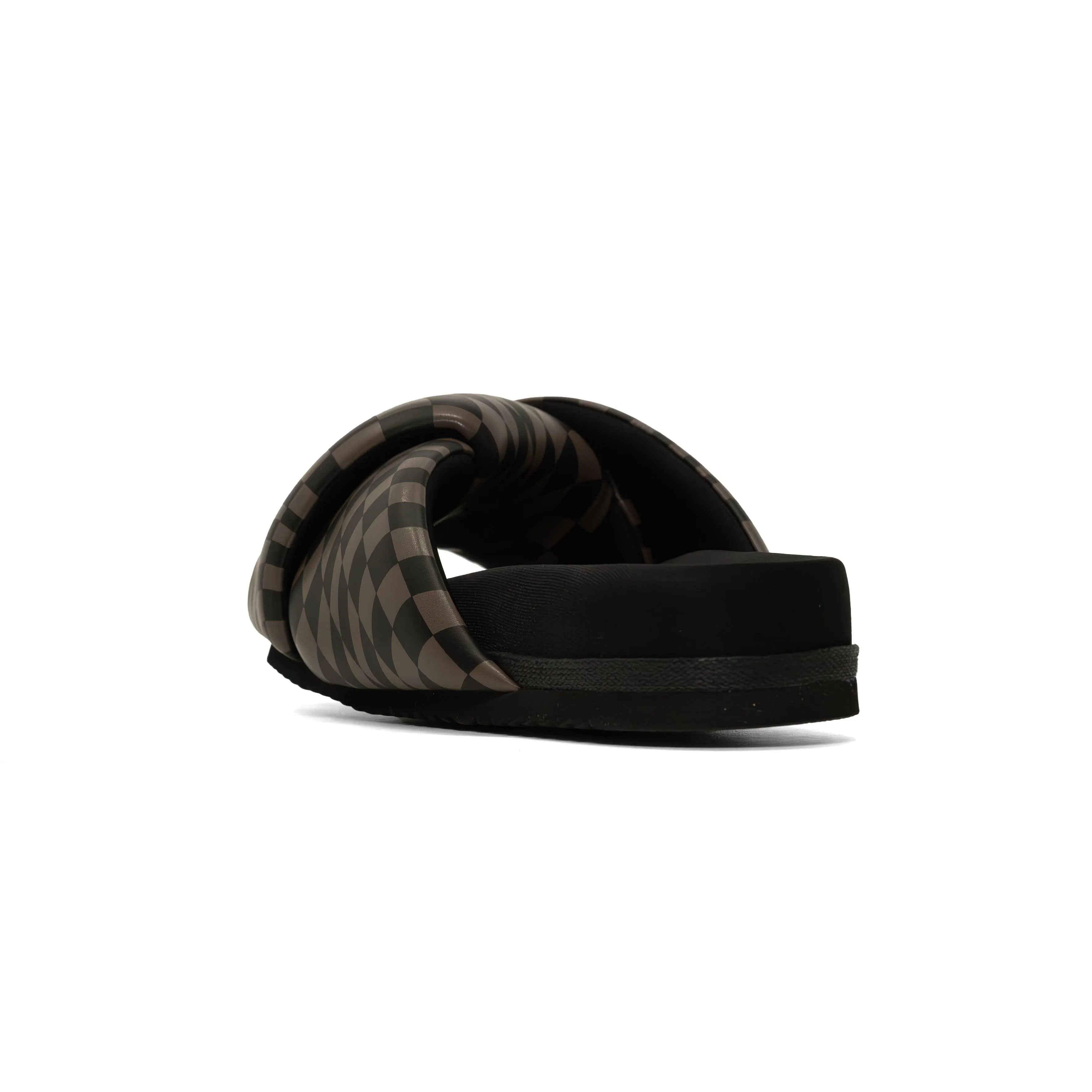ROAM WAVY CHECK FOLDY BLACK & TAUPE VEGAN LEATHER