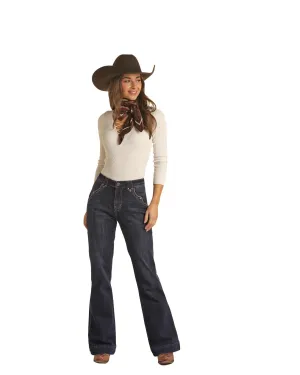 ROCK & ROLL DENIM HIGH RISE TROUSER