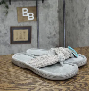 Rockdove Women's Cozy Memory Foam Flip Flop Slipper Gray XL (11-12)
