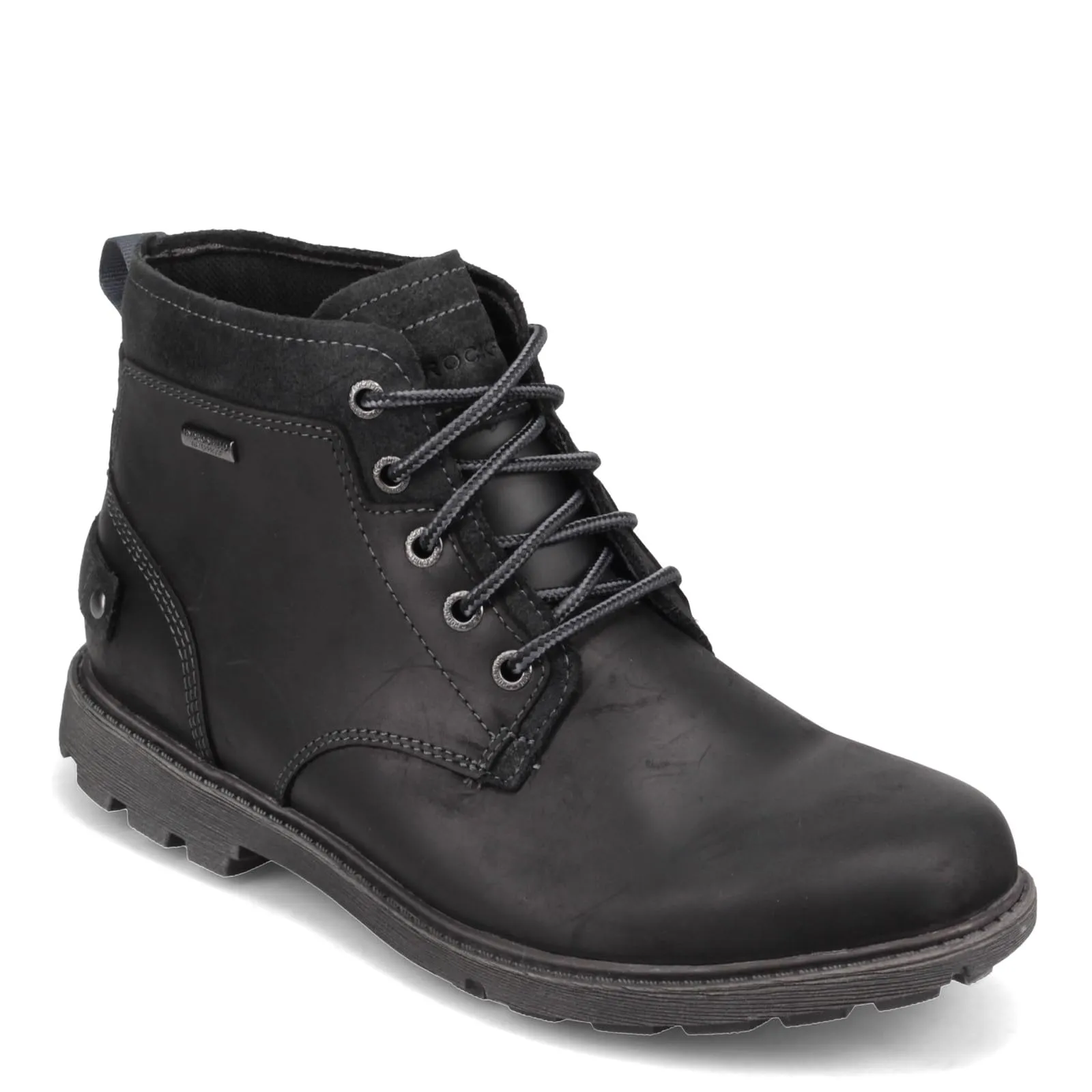 Rockport Men's Rugged Bucks II Chukka Boot, Black Leather/Suede, 13 M US