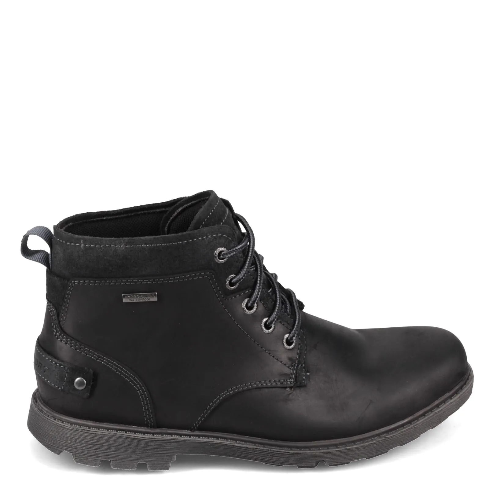 Rockport Men's Rugged Bucks II Chukka Boot, Black Leather/Suede, 13 M US