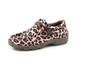 Roper Mocs Kids Chillin Pink Leopard