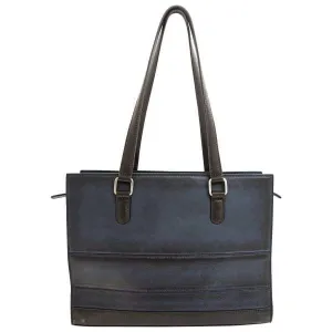 S & W Structured Over the Shoulder Leather Handbag
