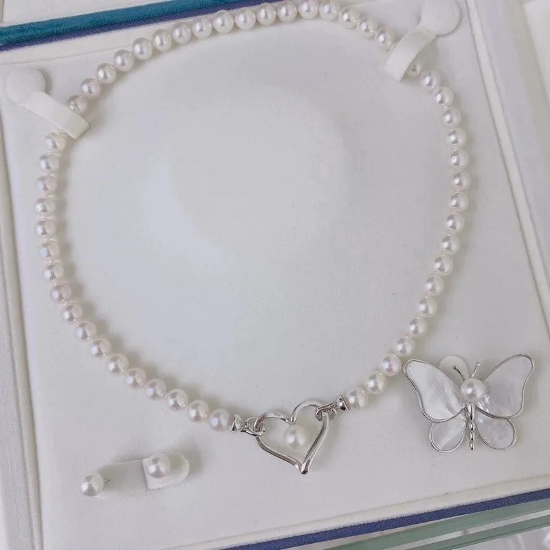 S925 Sterling Silver Heart Sweater Necklace Clasp for Jewelry Making