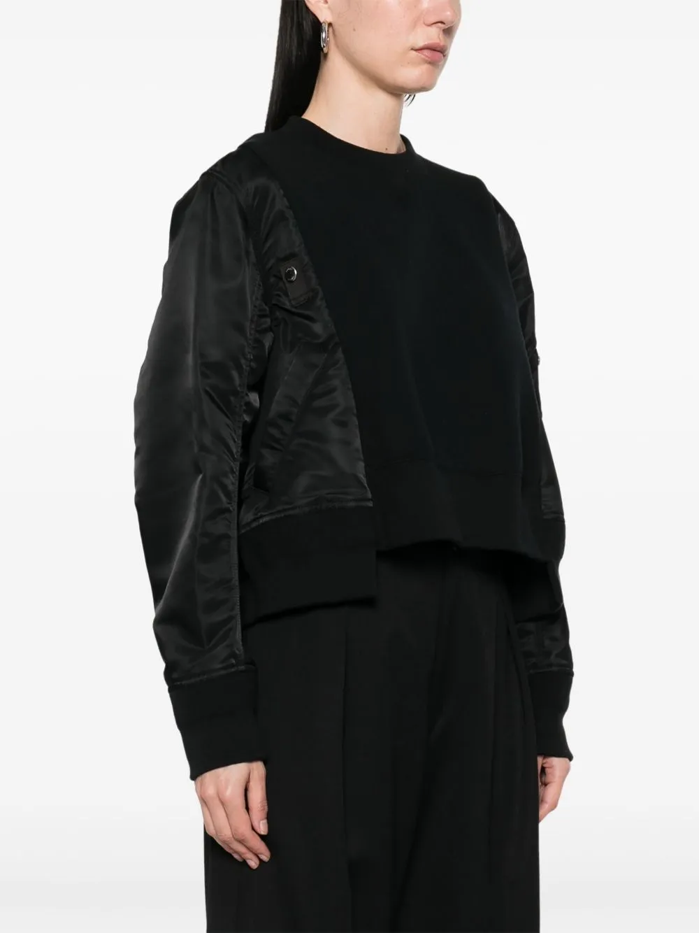Sacai Cotton and Nylon Crewneck tröja
