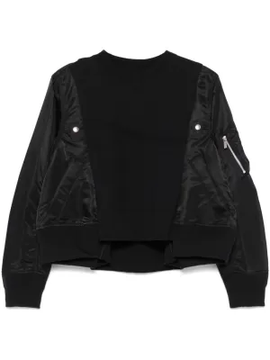 Sacai Cotton and Nylon Crewneck tröja