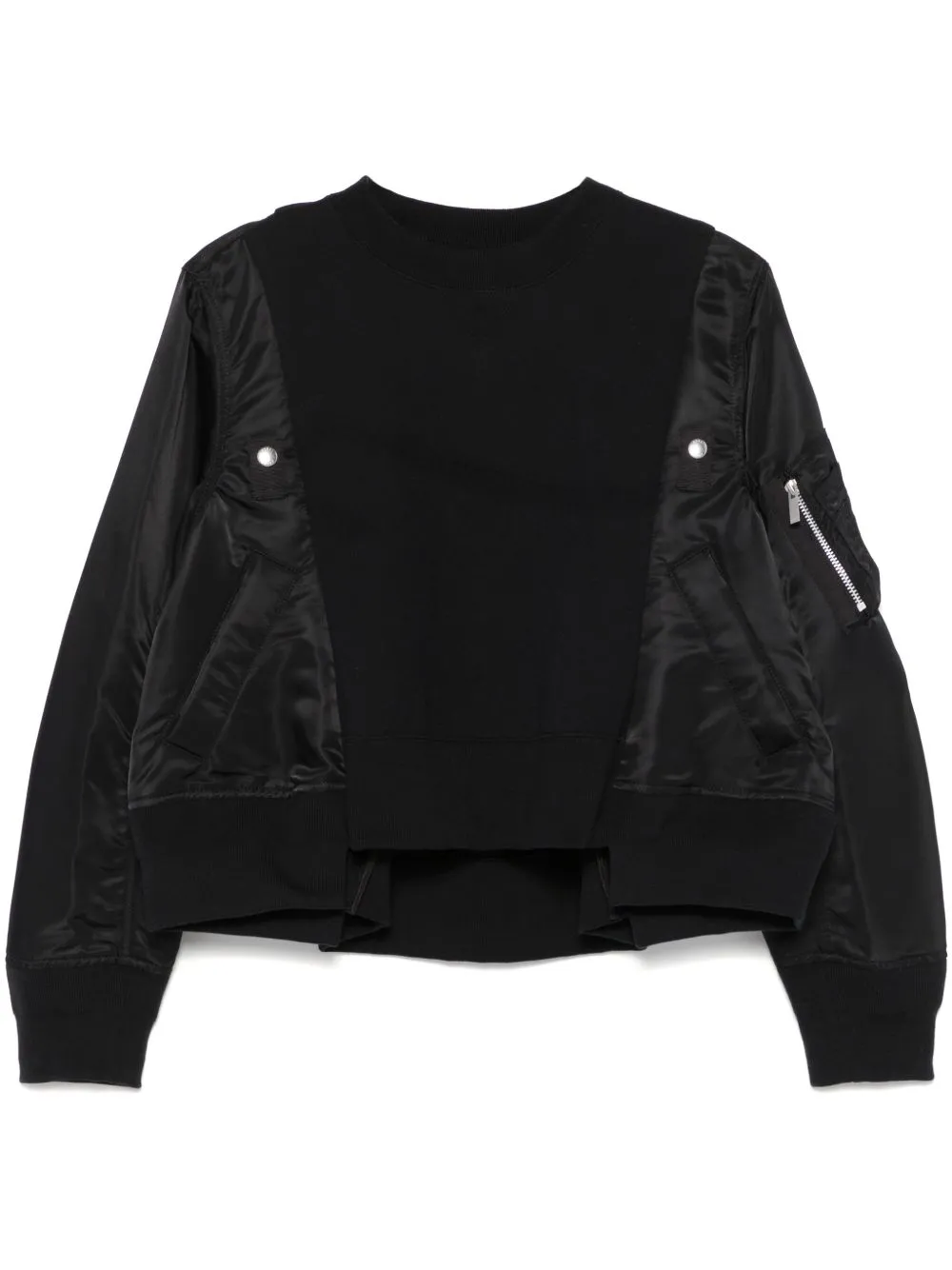 Sacai Cotton and Nylon Crewneck tröja