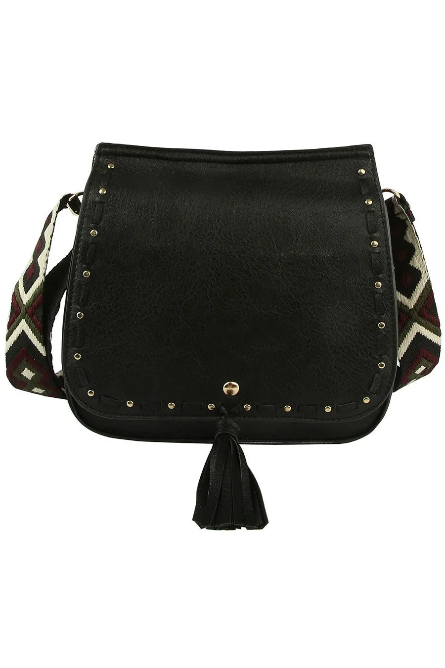 Saddle Crossbody Bag With Guitar Strap