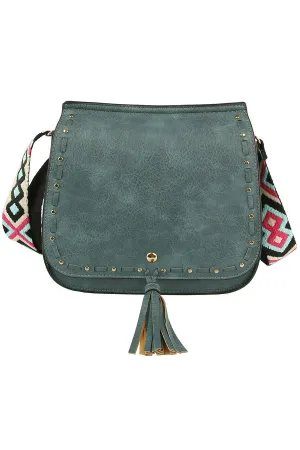 Saddle Crossbody Bag With Guitar Strap