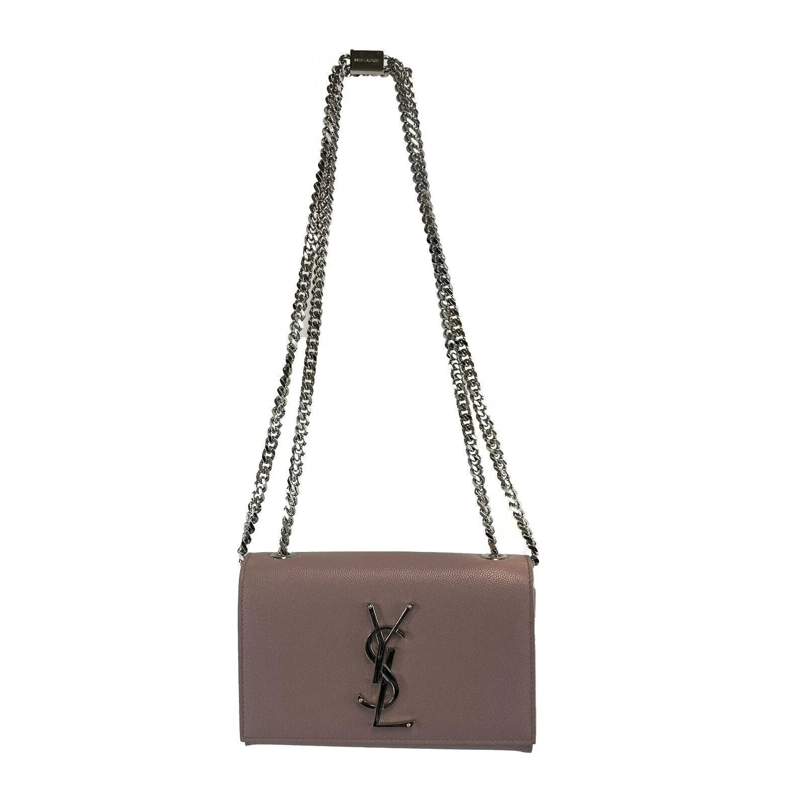 Saint Laurent Classic monogram kate satchel Grainy leather Pale Pink Crossbody