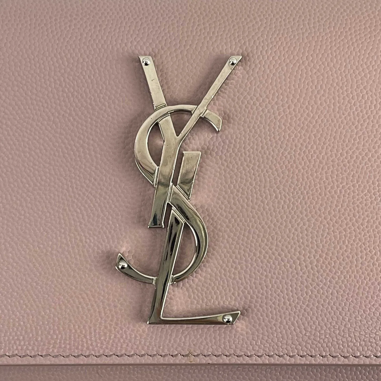 Saint Laurent Classic monogram kate satchel Grainy leather Pale Pink Crossbody