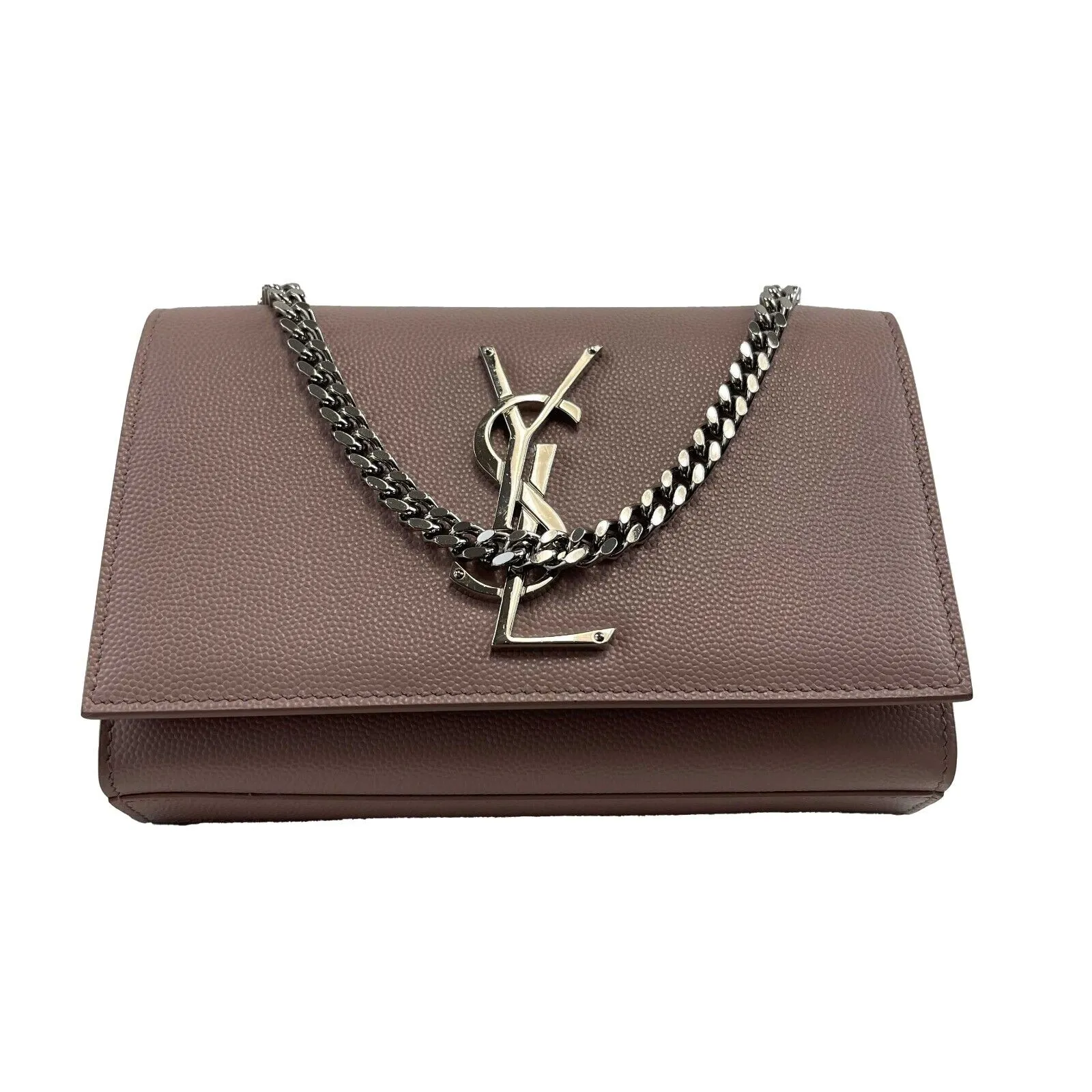 Saint Laurent Classic monogram kate satchel Grainy leather Pale Pink Crossbody