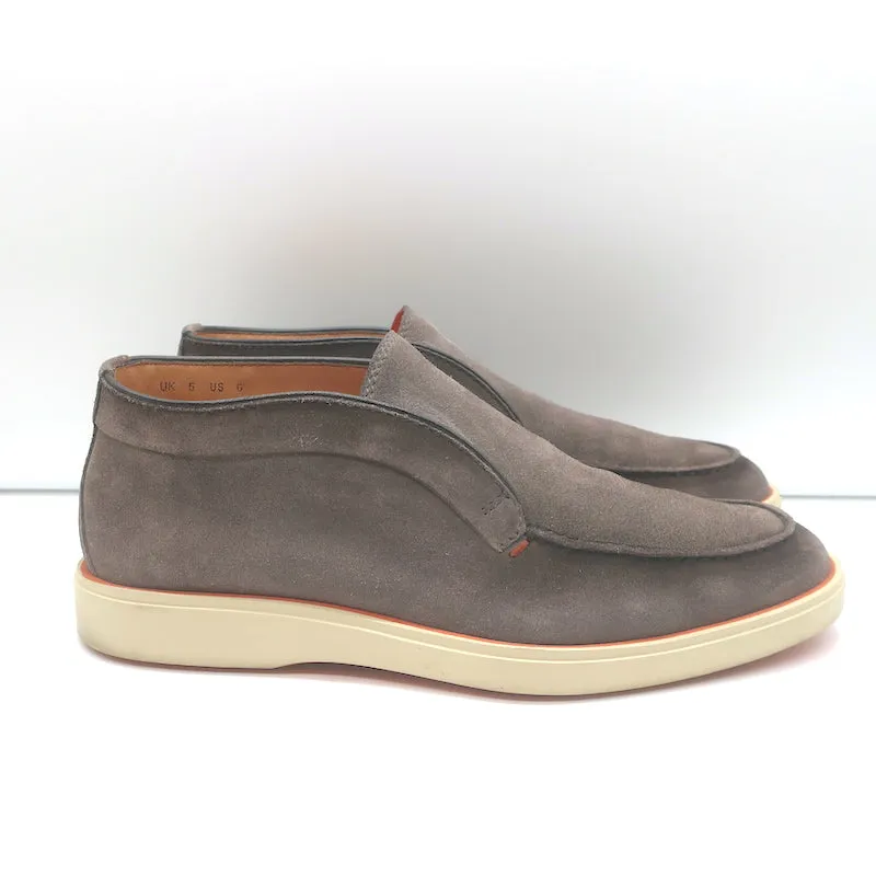 Santoni Slip-On Chukka Boots Taupe Suede Size US 7