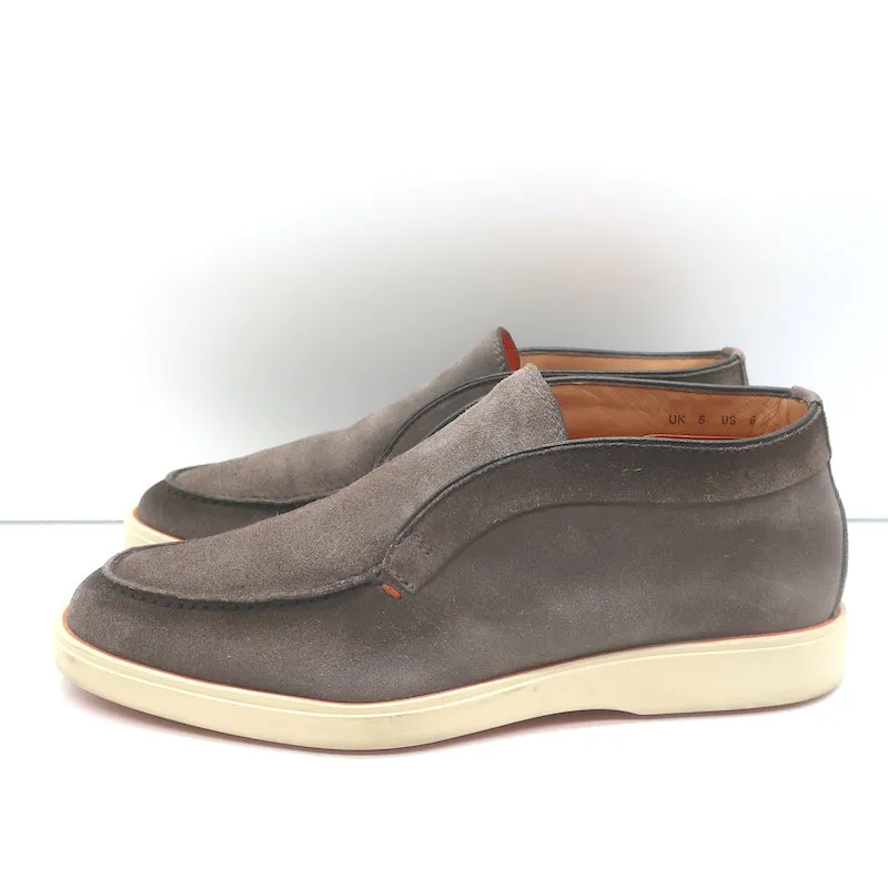 Santoni Slip-On Chukka Boots Taupe Suede Size US 7