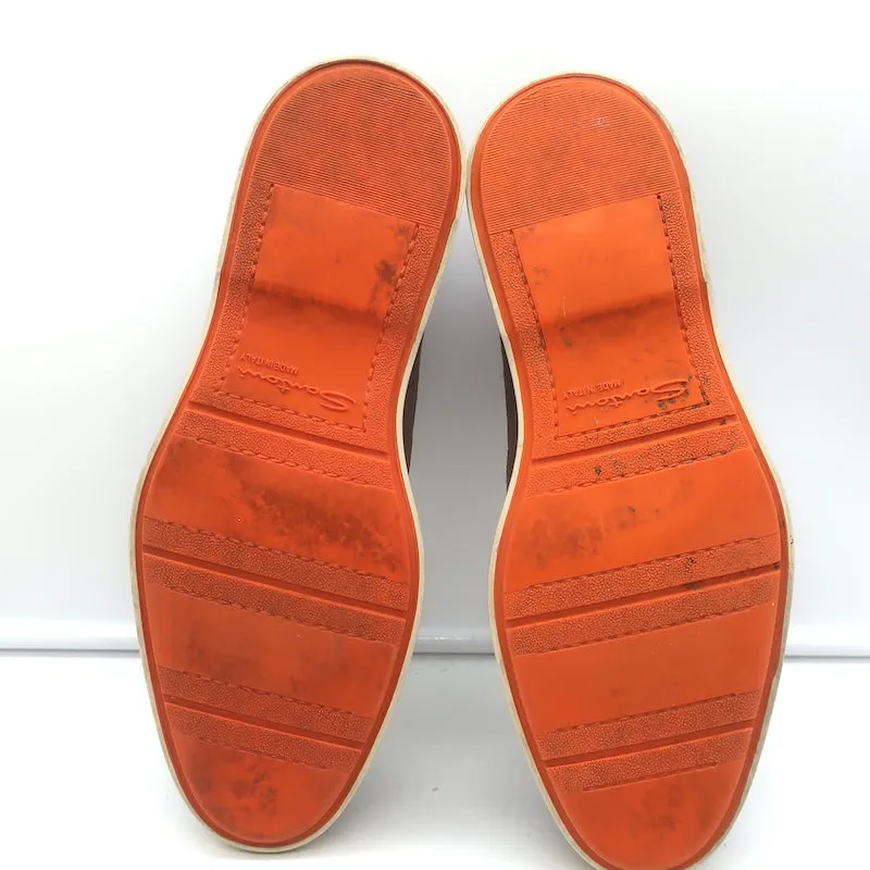 Santoni Slip-On Chukka Boots Taupe Suede Size US 7