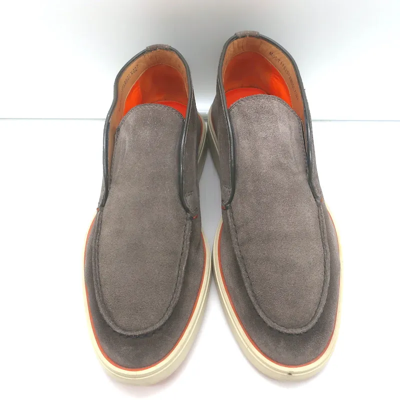 Santoni Slip-On Chukka Boots Taupe Suede Size US 7