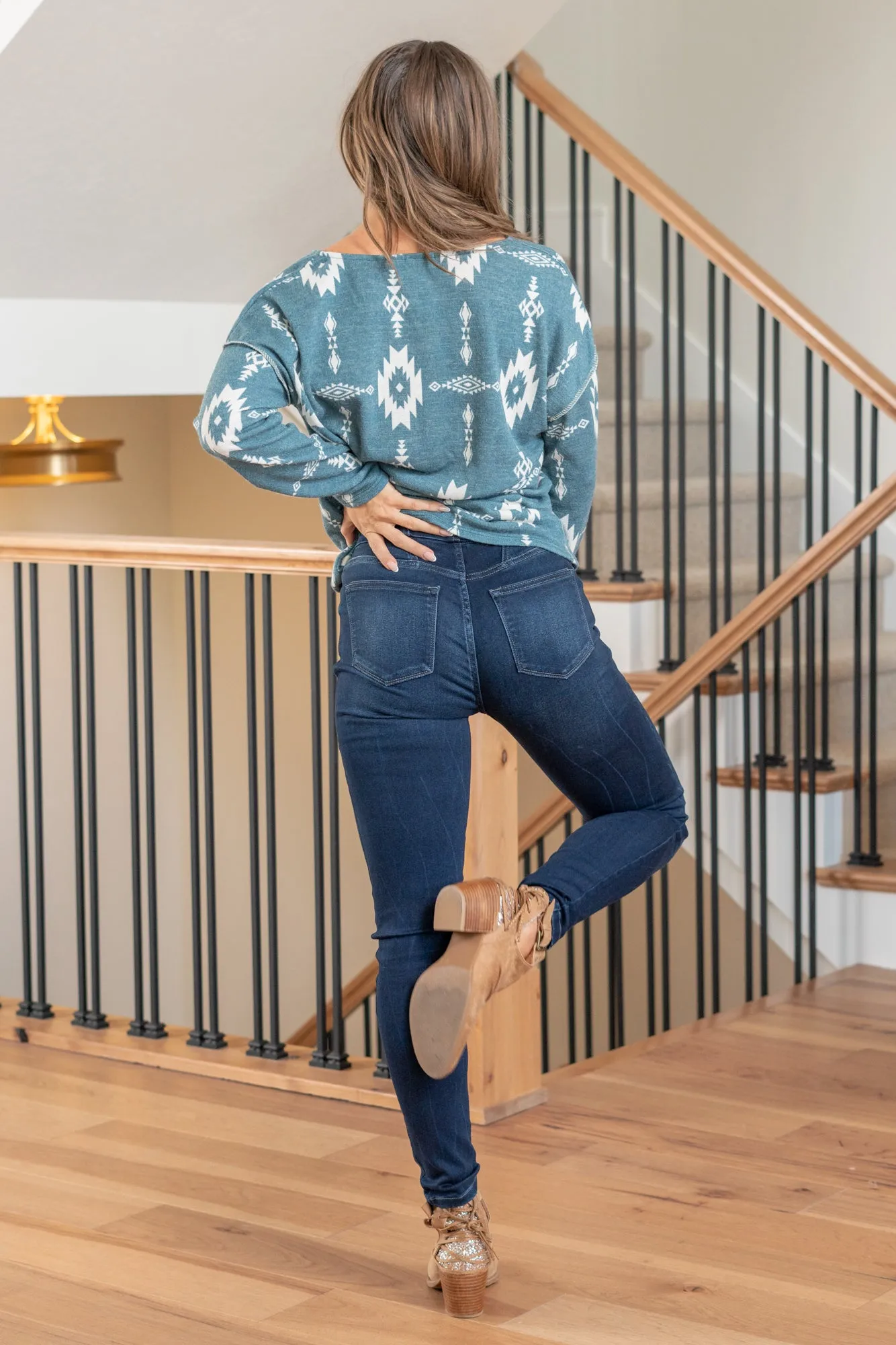 Savana High Rise Button Fly Ankle Skinny