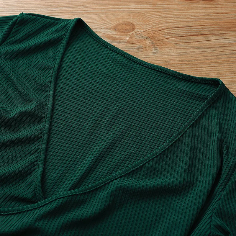 Sexy V-neck Irregular Skinny Hip Dress