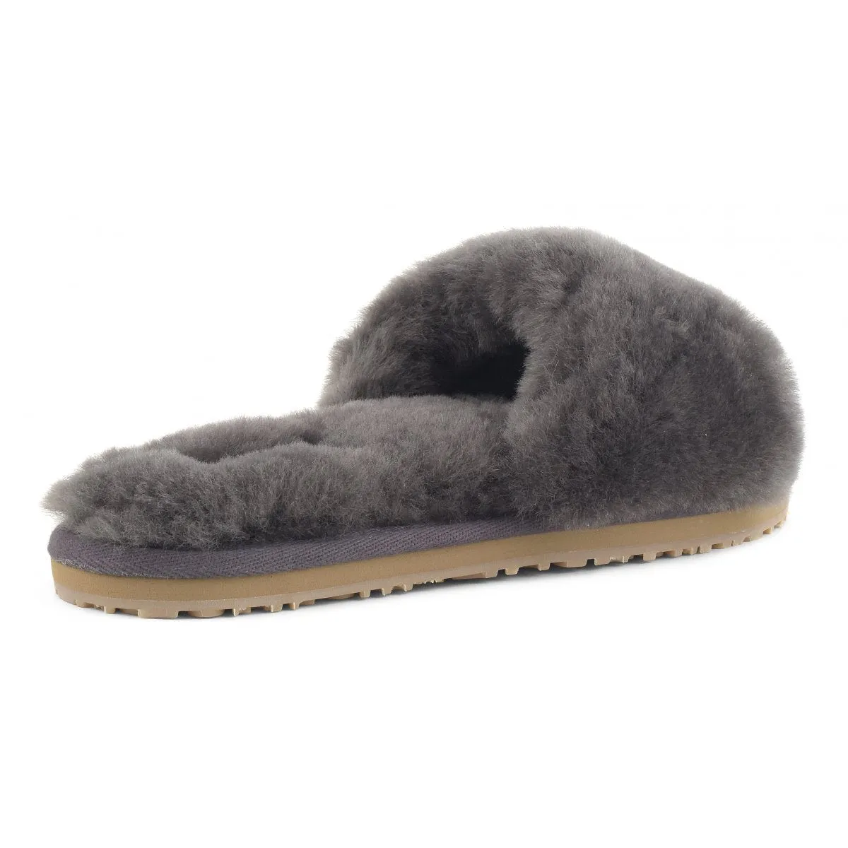Sheepskin Fur Slide in Charcoal