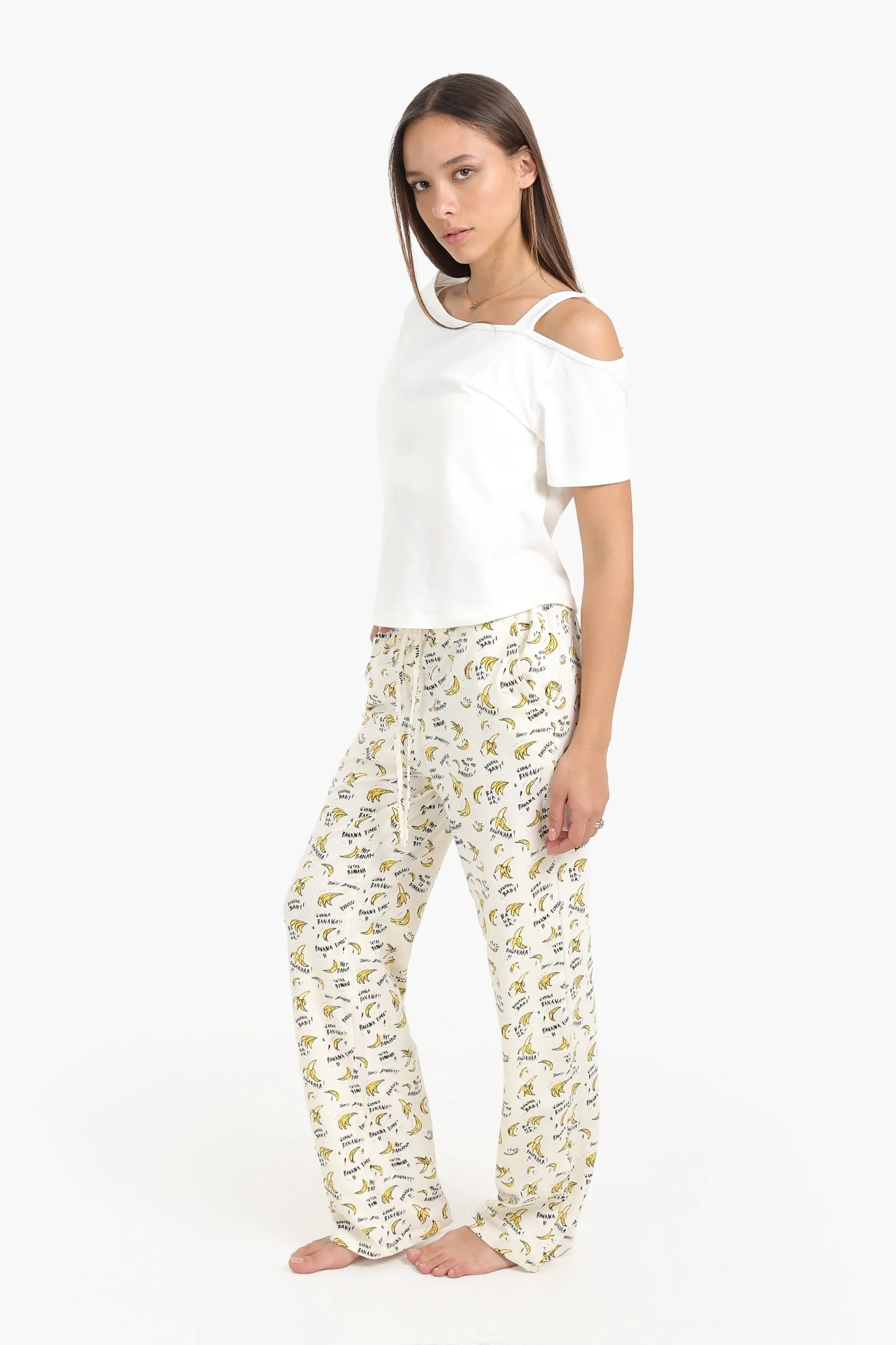 Shoulder Cut-Out Pyjama Set