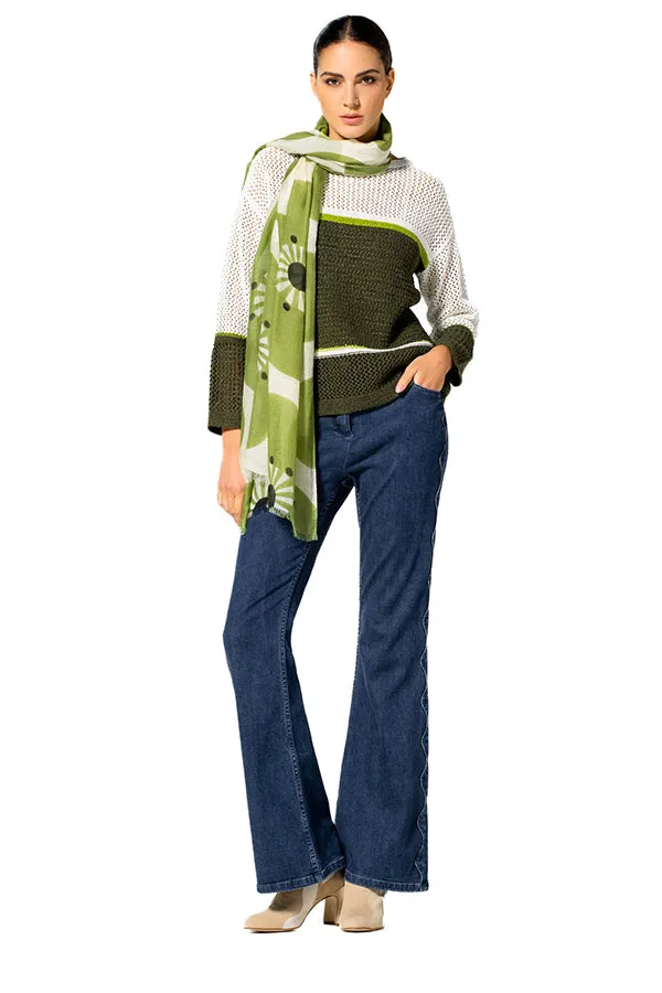 SIDE LEG DETAIL BOOTCUT JEANS