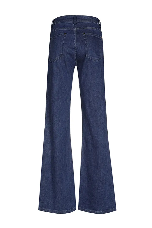 SIDE LEG DETAIL BOOTCUT JEANS