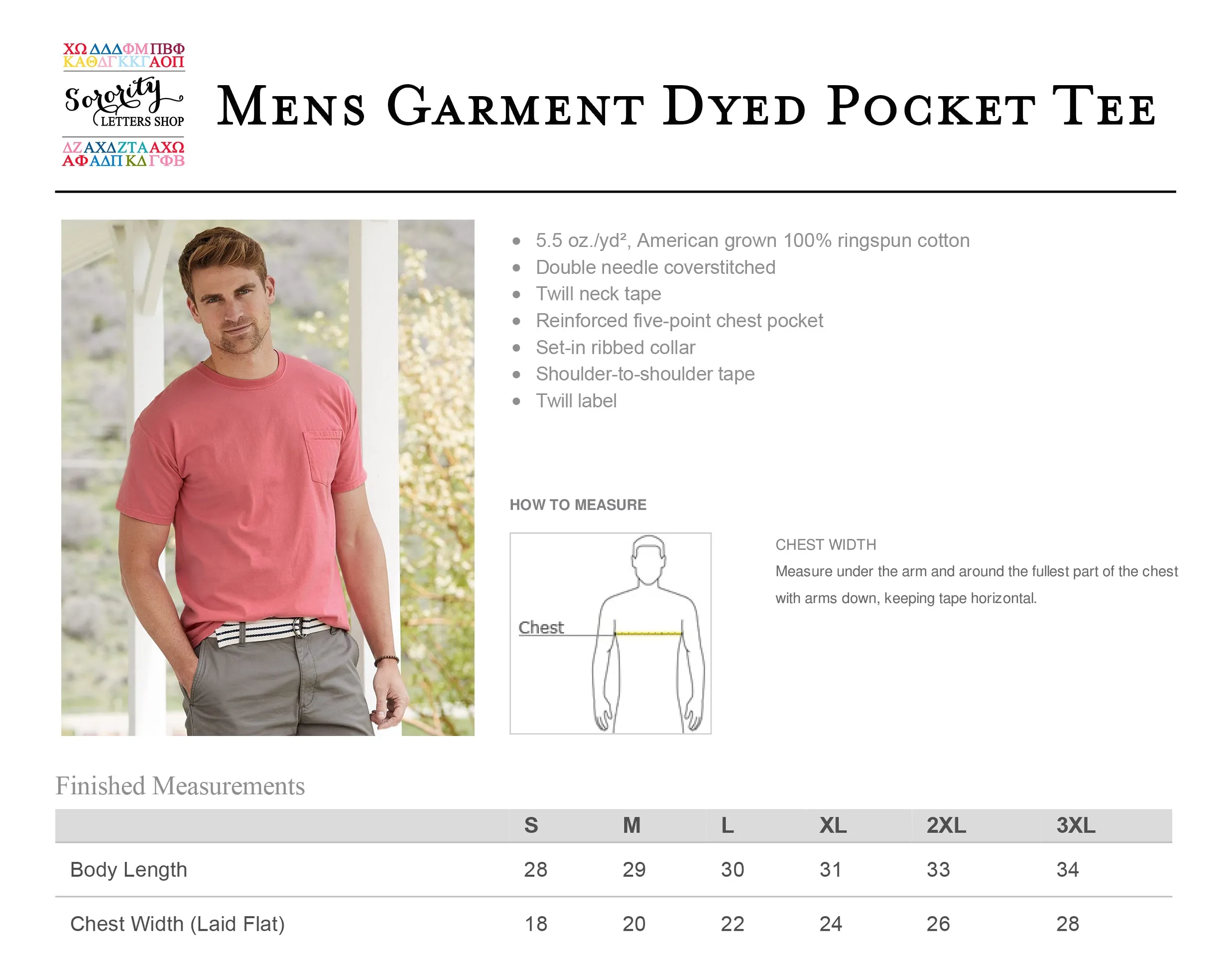 Sigma Alpha Epsilon Short Sleeve Pocket Tee