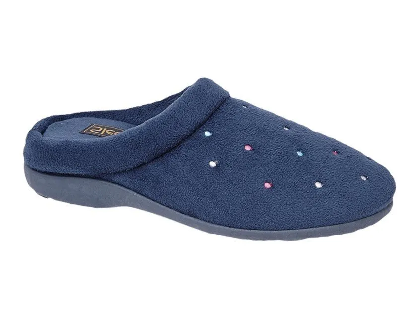 Sleepers LS964C Ladies Memory Foam Cuff Mule Slipper