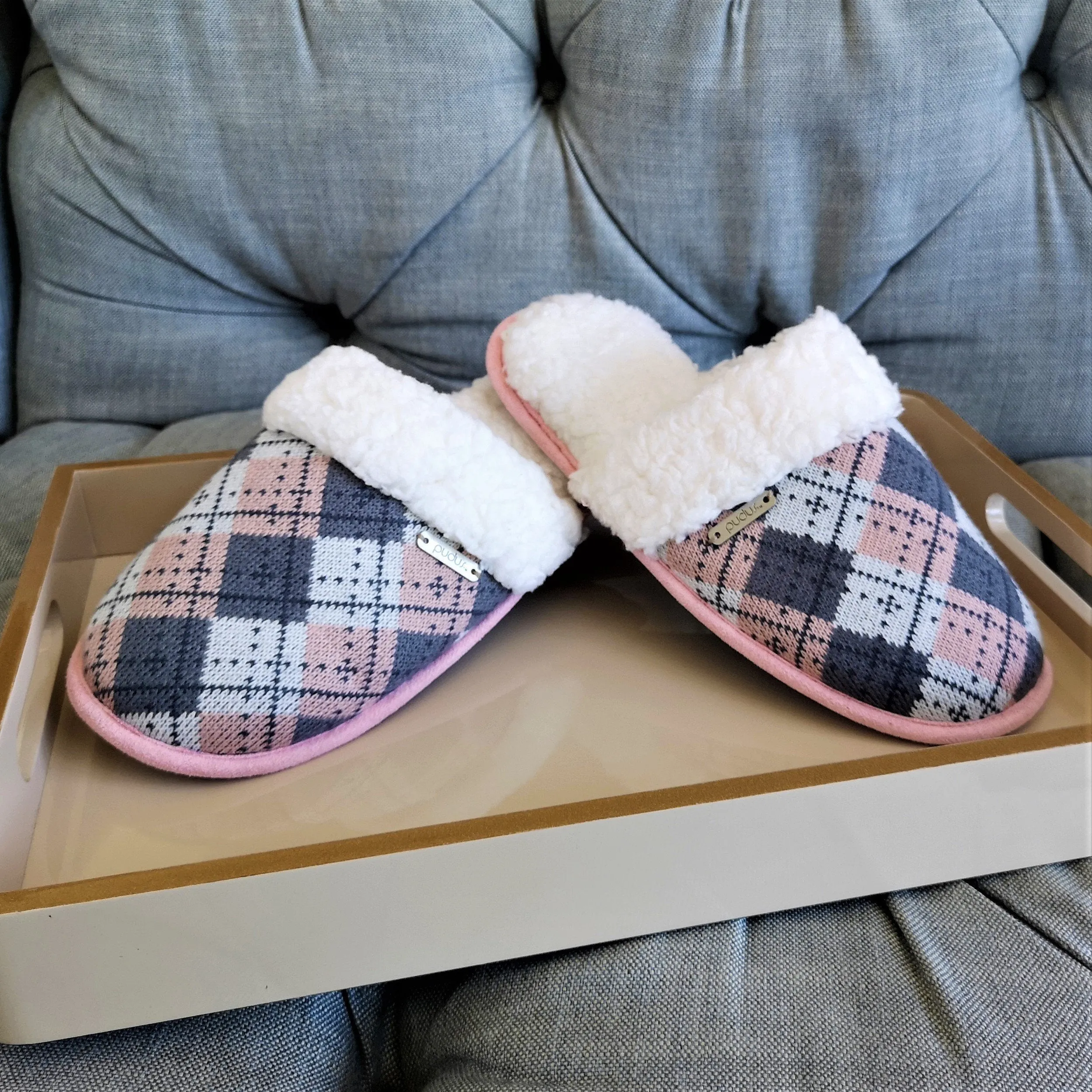 Slides | Argyle Blush