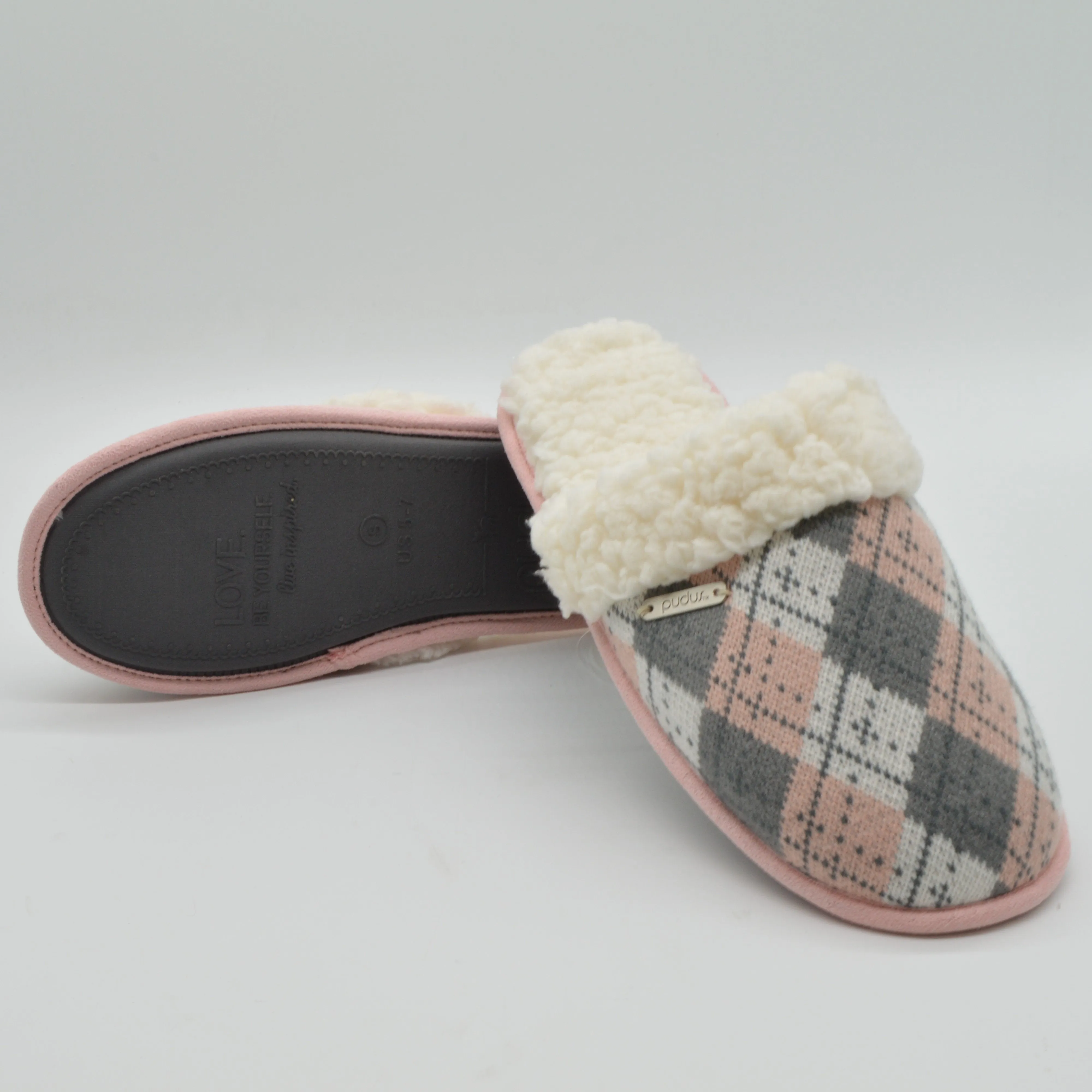 Slides | Argyle Blush