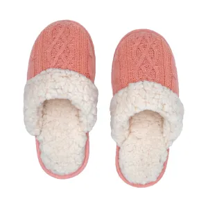 Slides | Cable Knit Blush