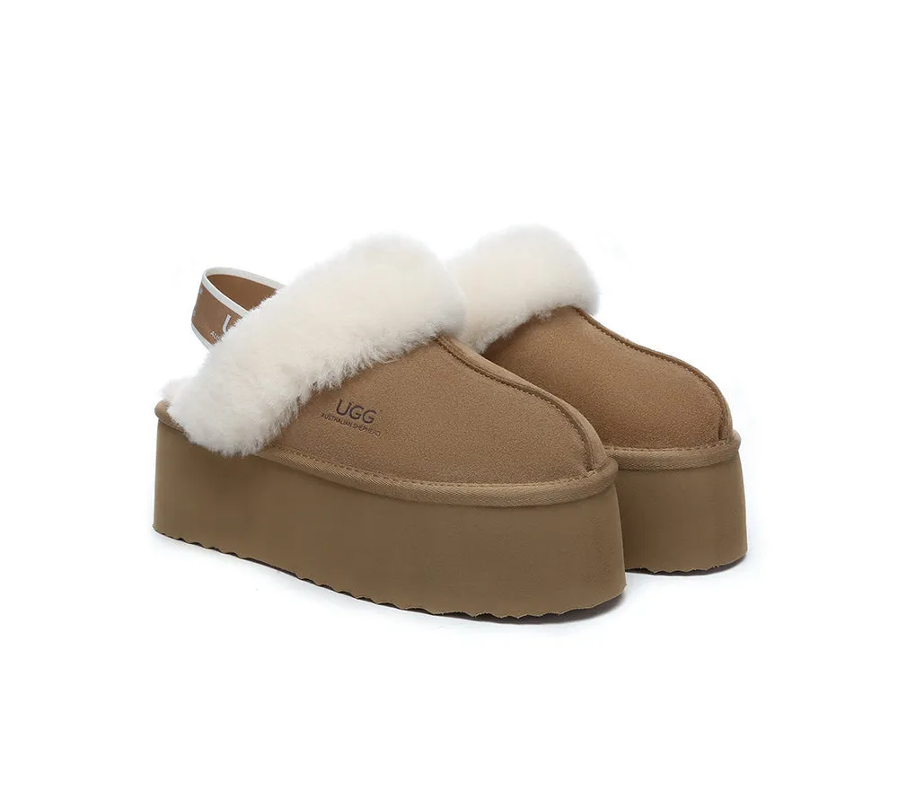 Slingback Platform Slippers Muffin Plus