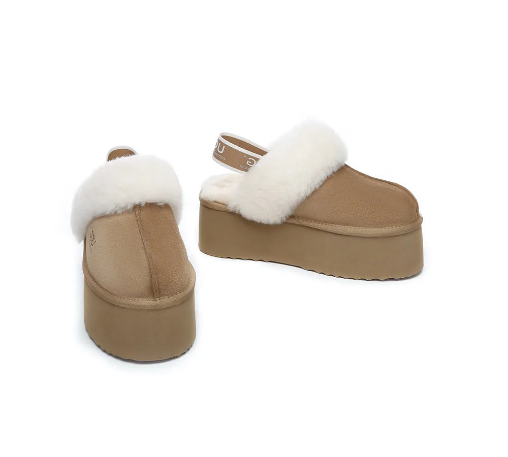 Slingback Platform Slippers Muffin Plus