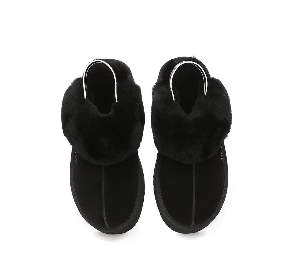 Slingback Platform Slippers Muffin Plus