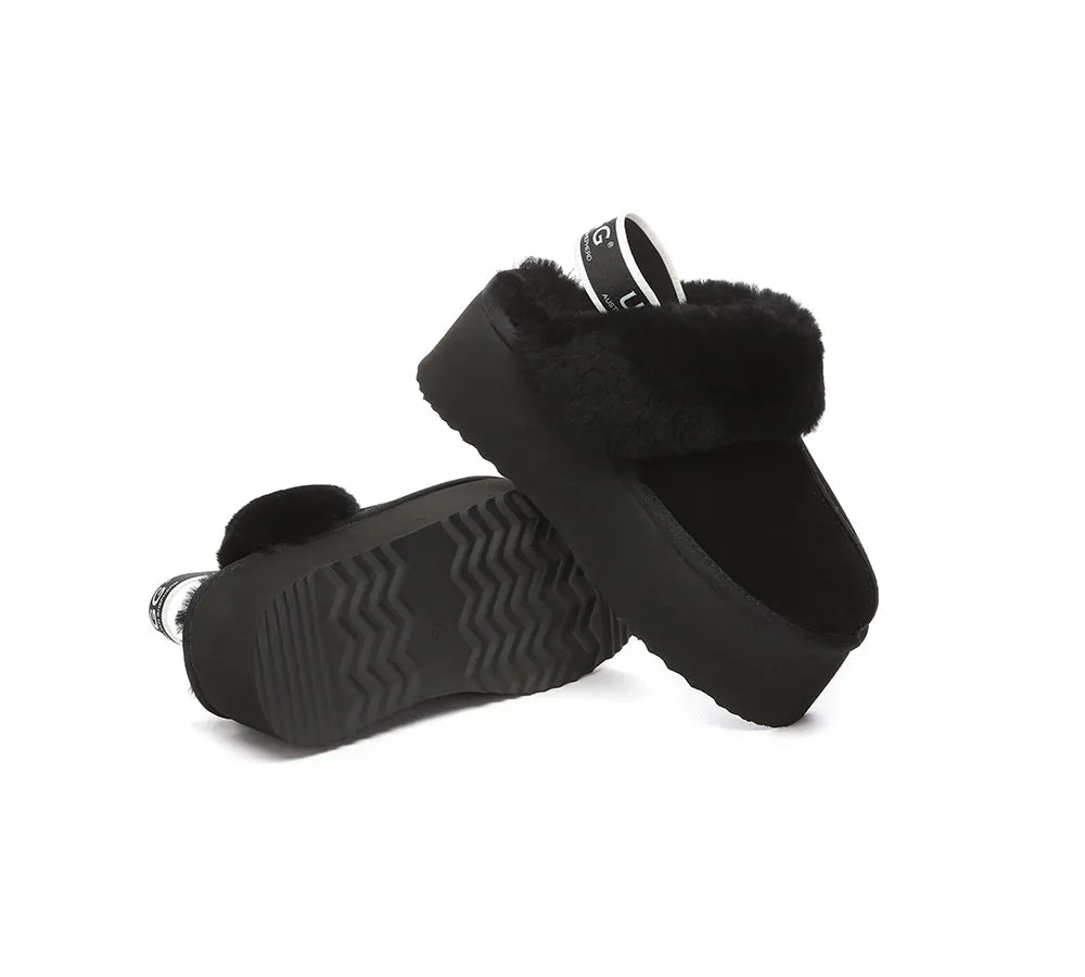 Slingback Platform Slippers Muffin Plus