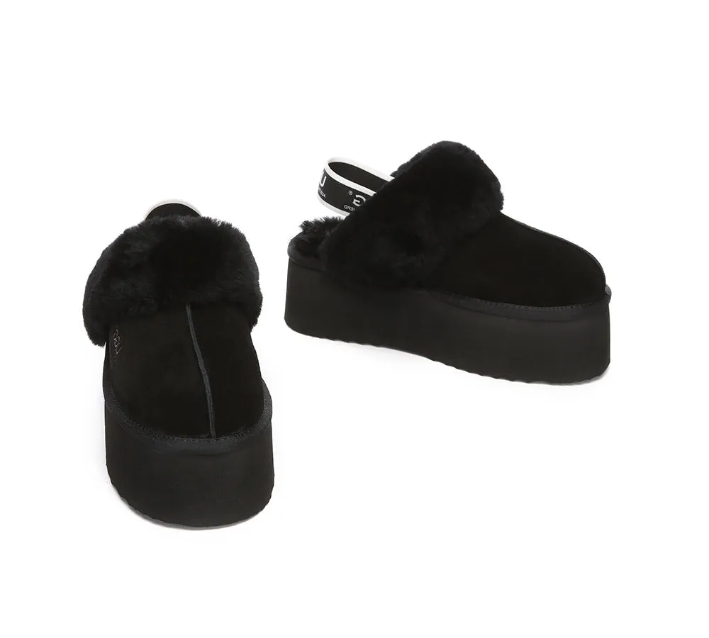 Slingback Platform Slippers Muffin Plus