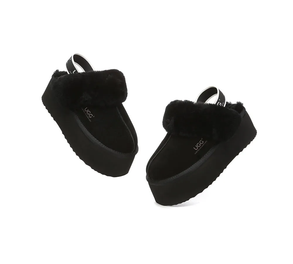 Slingback Platform Slippers Muffin Plus