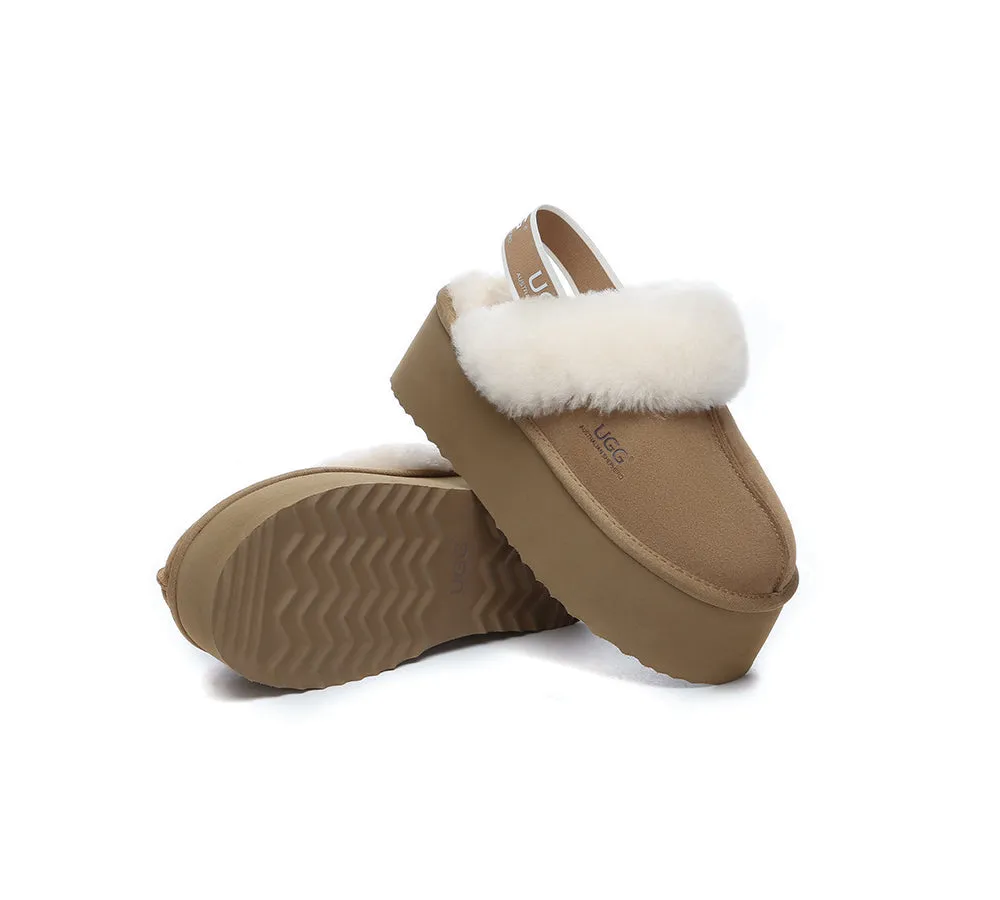 Slingback Platform Slippers Muffin Plus