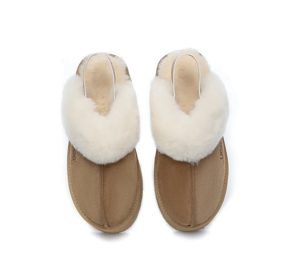 Slingback Platform Slippers Muffin Plus