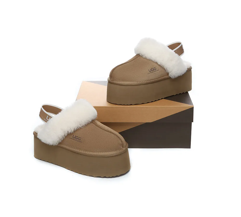 Slingback Platform Slippers Muffin Plus