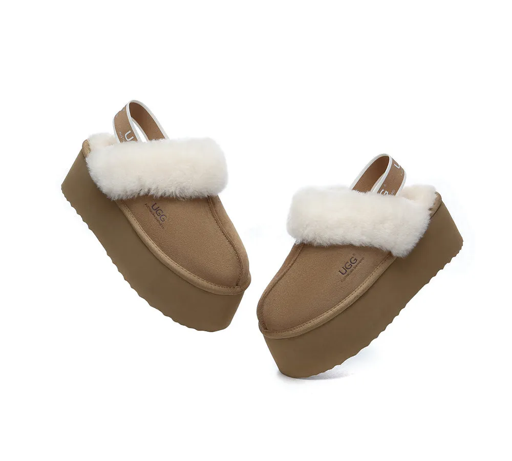 Slingback Platform Slippers Muffin Plus