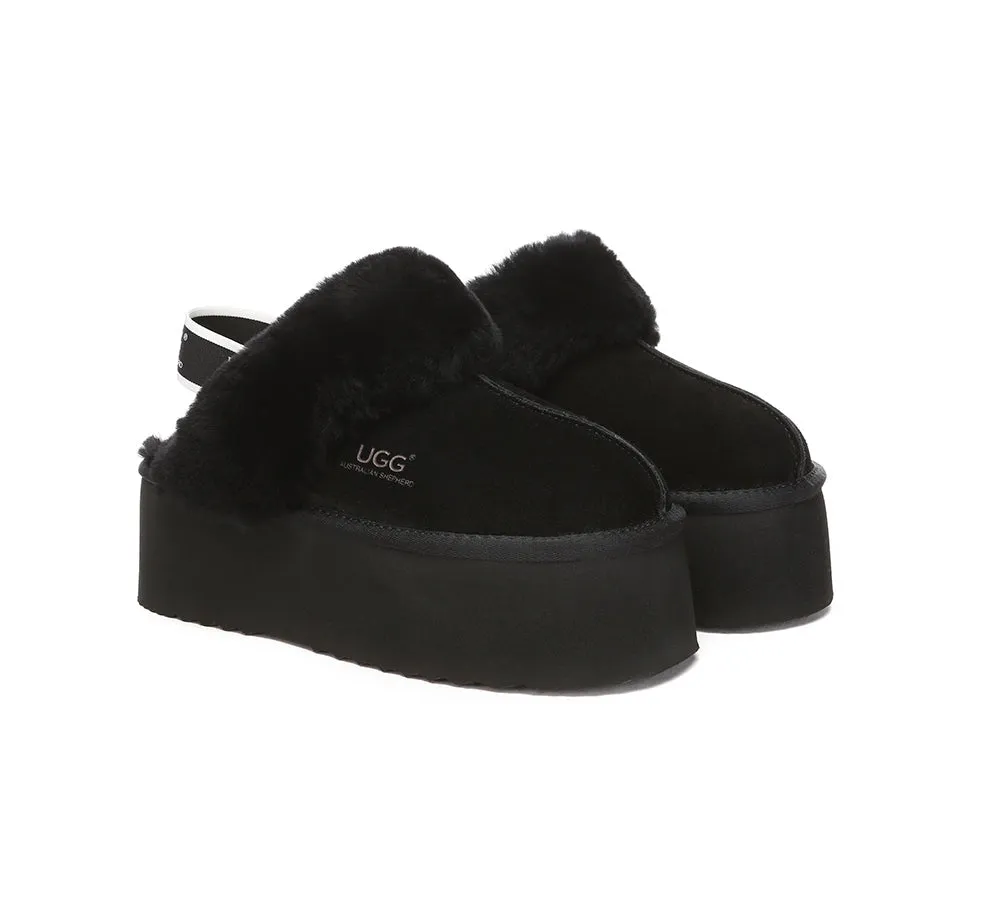 Slingback Platform Slippers Muffin Plus