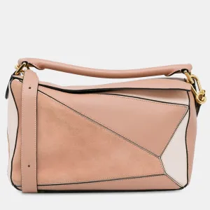 Small Bicolor Puzzle Satchel