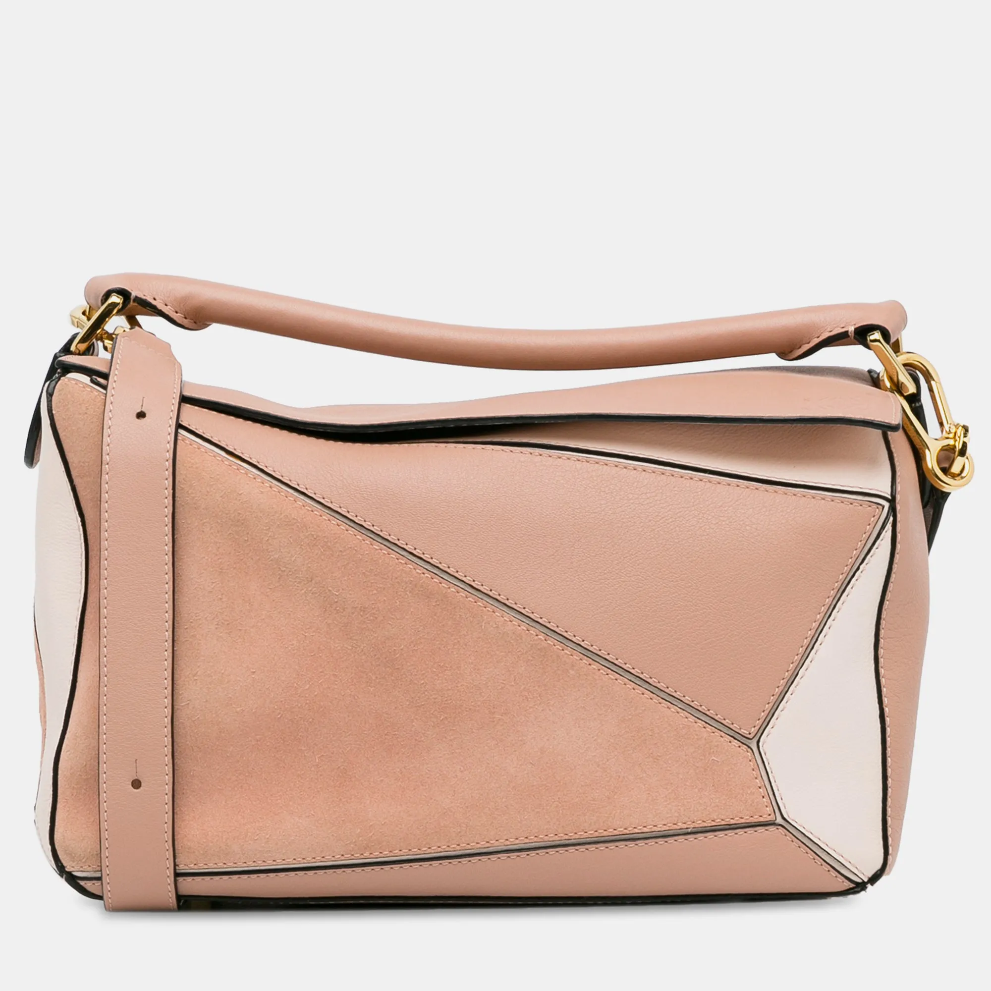 Small Bicolor Puzzle Satchel