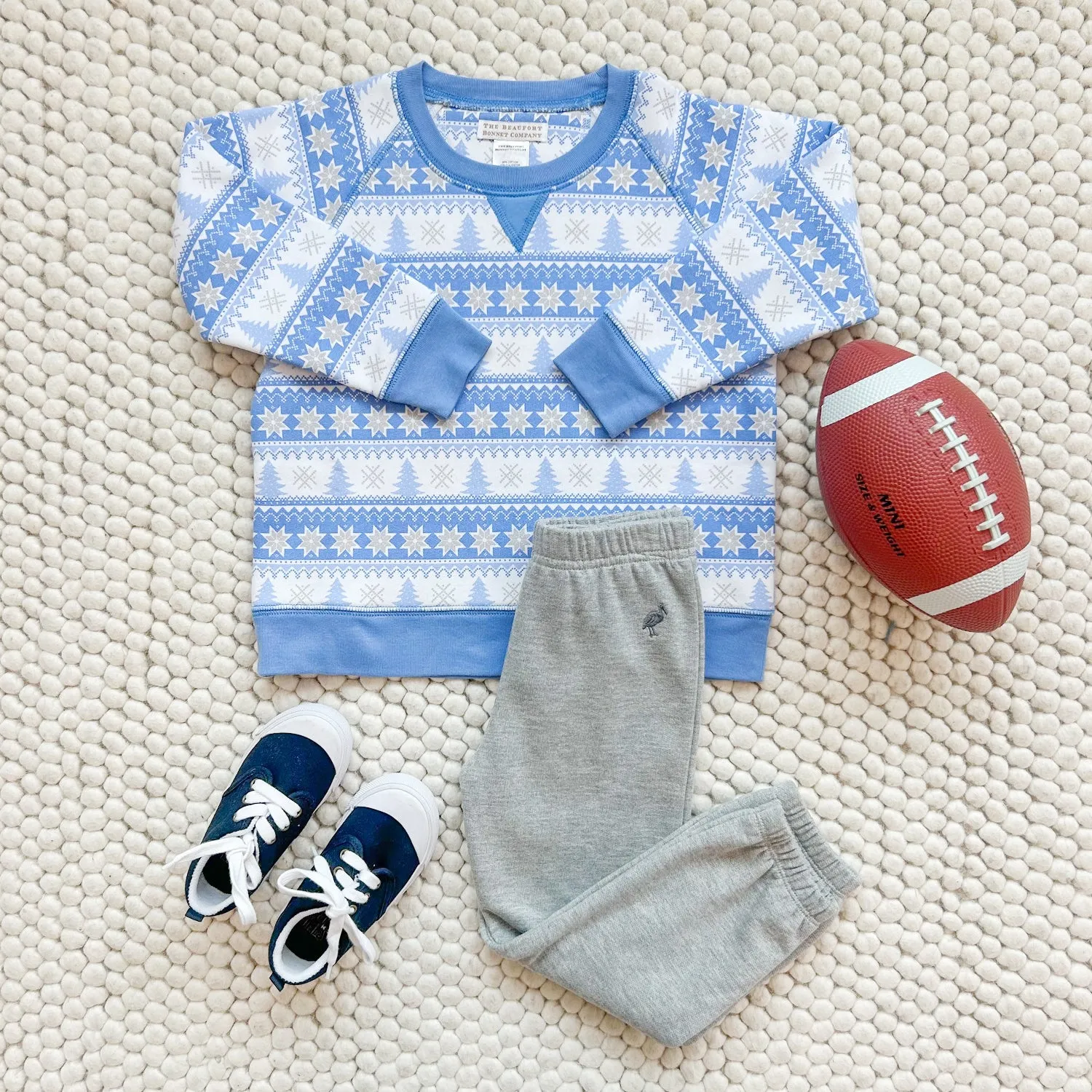 Smitty Sweatshirt - Fairisle Flurries (Blue)