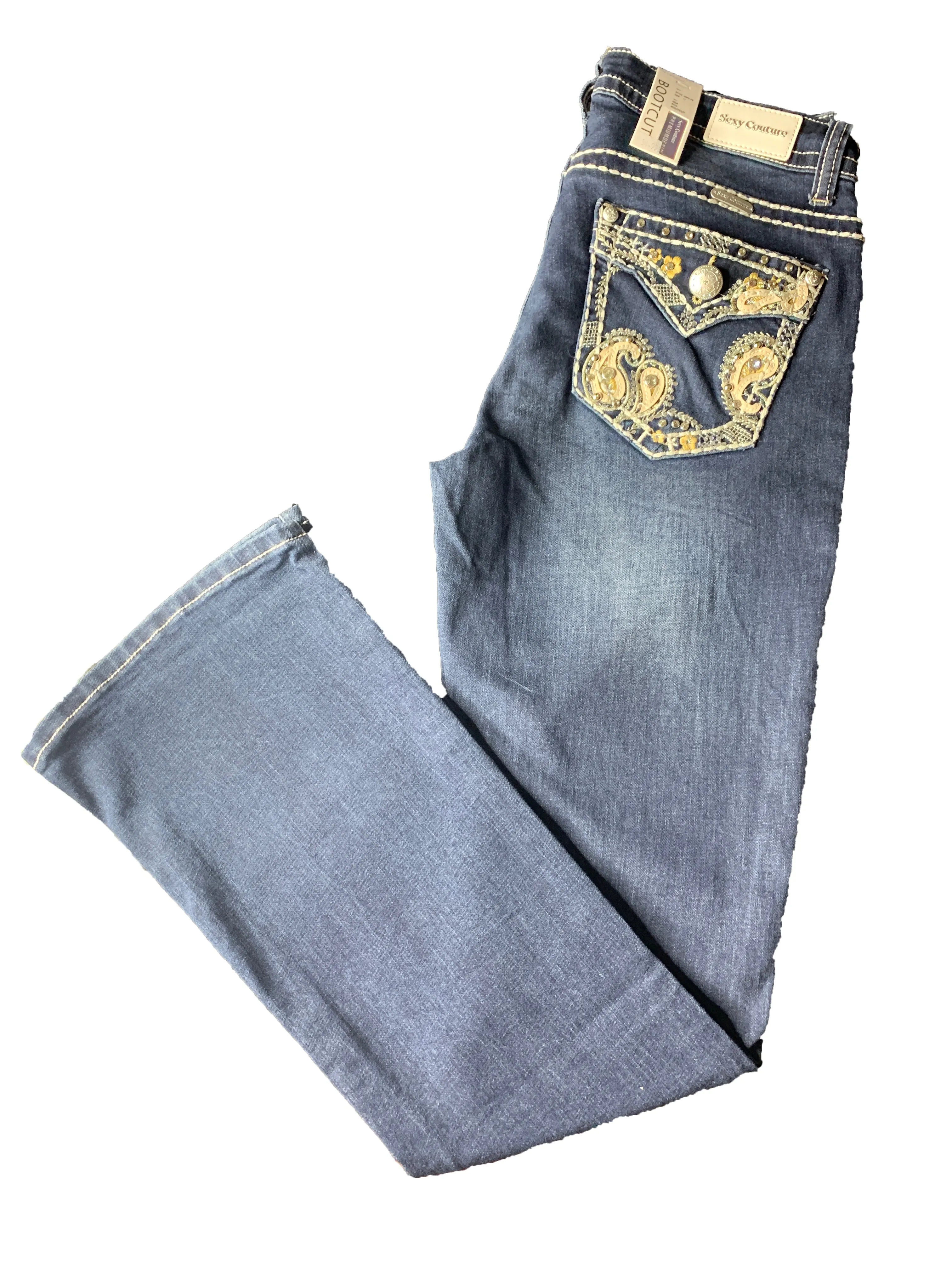 Sofia Denim Embroidered Bootcut Jeans