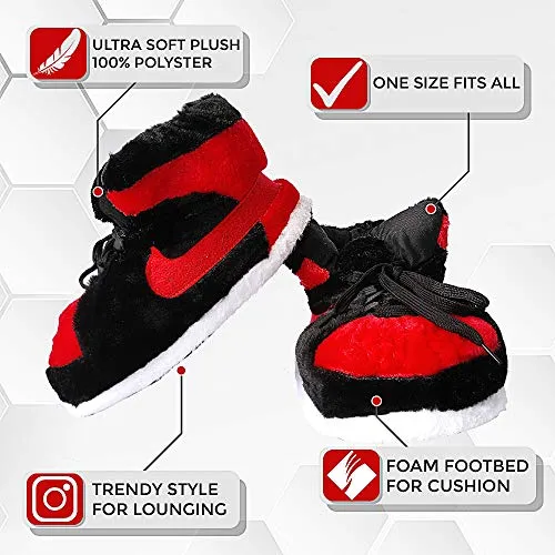 SoleSlip Jordan Alike Sneaker Slippers | Men and Women | Comfy and Cozy | Perfect for Lounging | One Size Fits All |