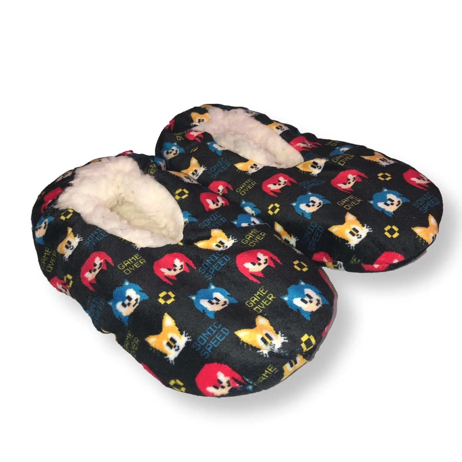 Sonic Boys Slippers Sonic the Hedgehog Kids Fuzzy House Shoes