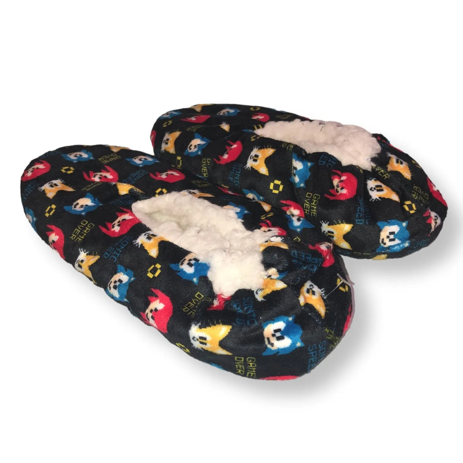 Sonic Boys Slippers Sonic the Hedgehog Kids Fuzzy House Shoes