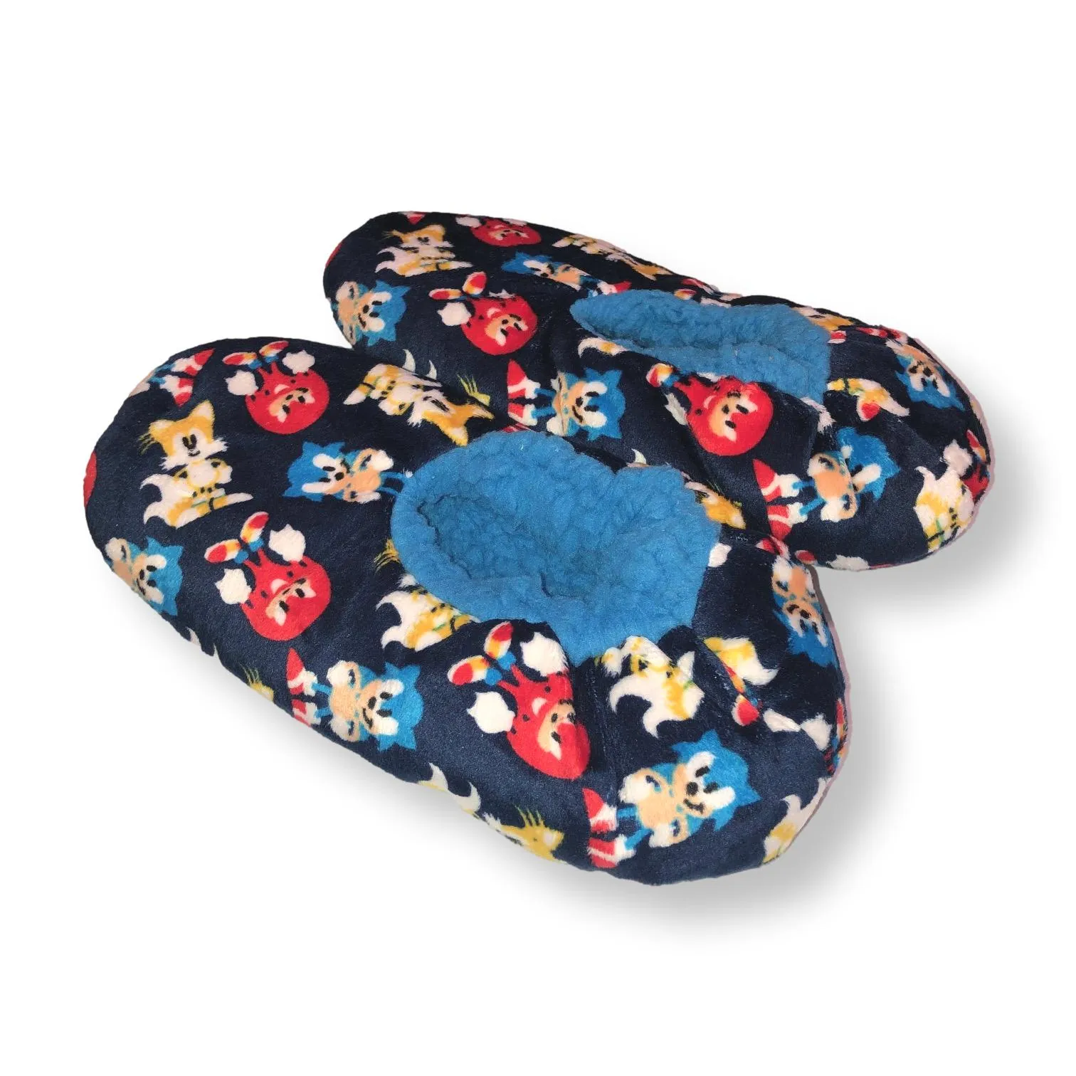 Sonic Boys Slippers Sonic the Hedgehog Kids Fuzzy House Shoes